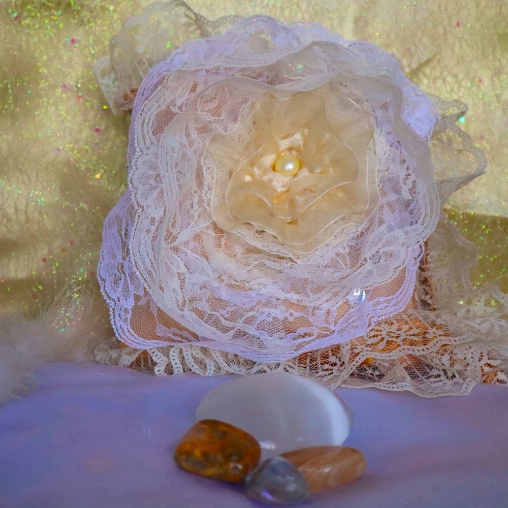 Hand Crafted AngelicTouchPillow&Jar Set VanillaBean&CoconutAroma - Picture 4 of 9
